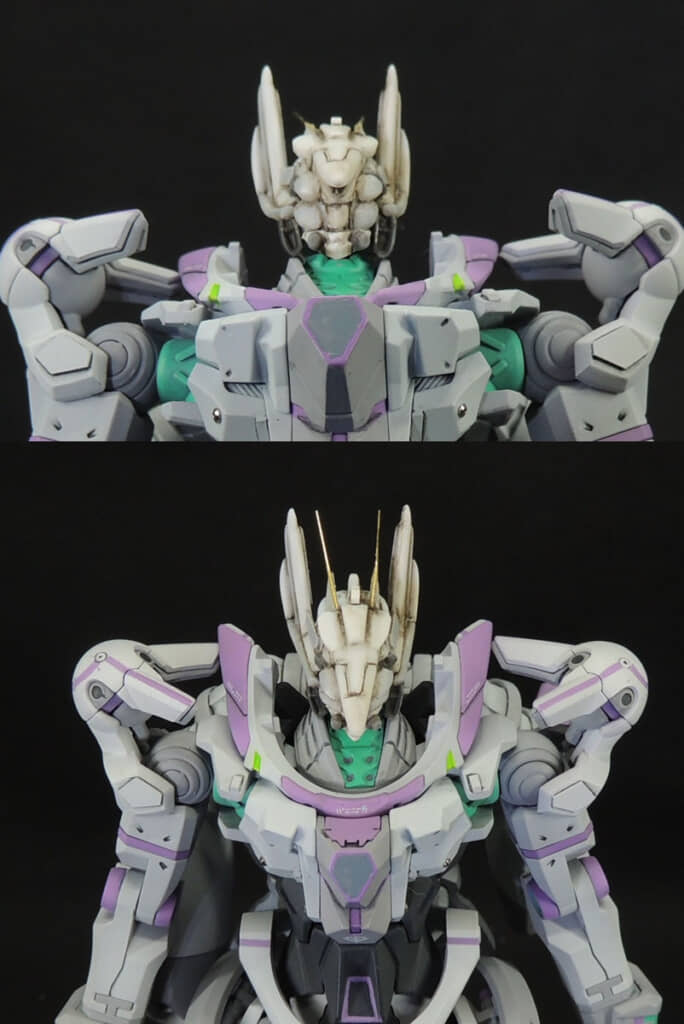 白い部分が自作の新造パーツ