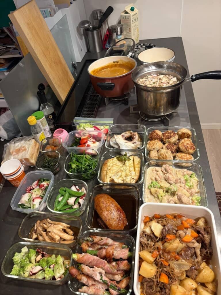 すごい量の作り置きが完成しています（アフター）