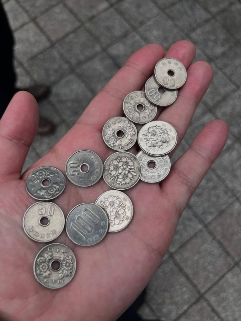 50円玉だらけのお釣り