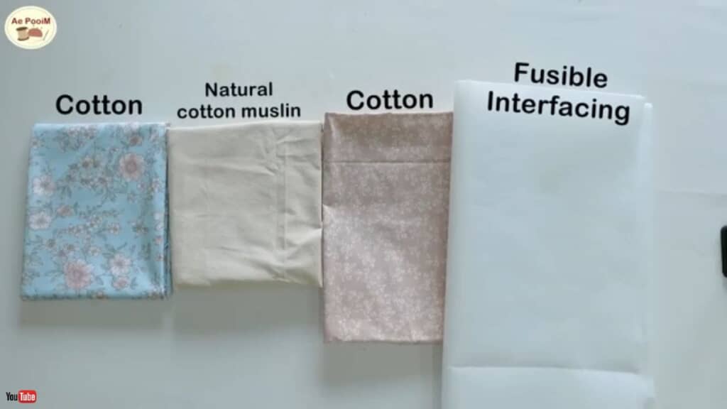 使用するコットン生地と接着芯