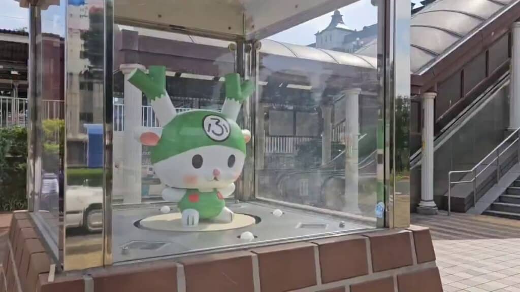 深谷市のイメージキャラクター「ふっかちゃん」のオブジェ