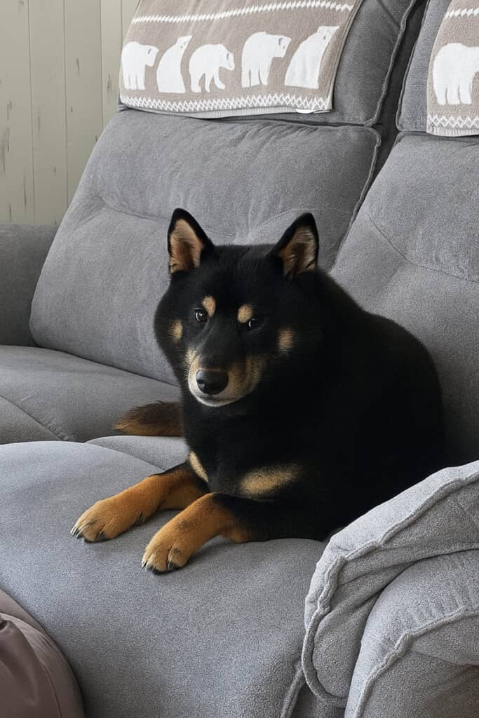 キリッとした黒い犬になったチョビちゃん