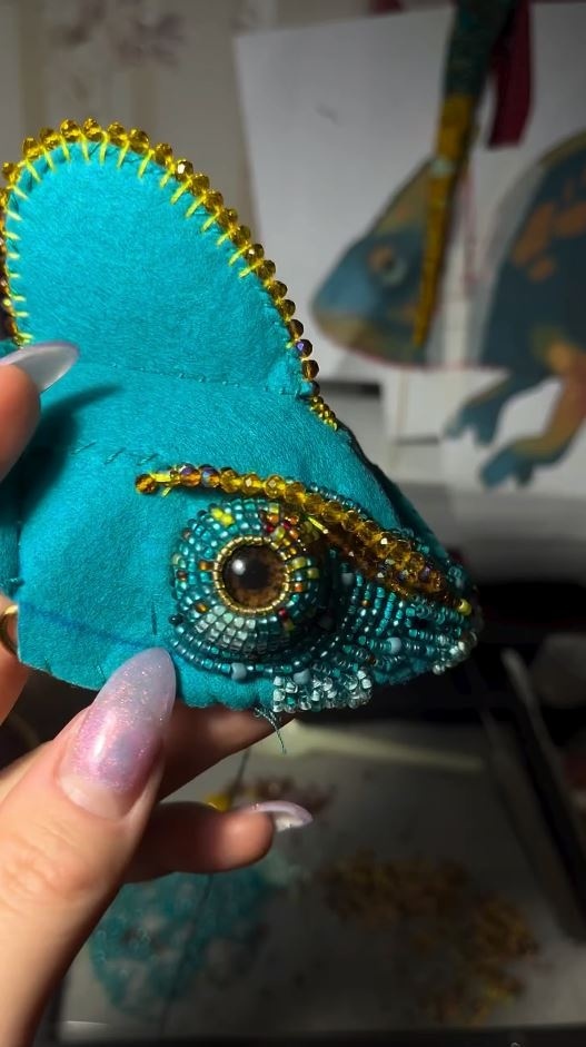 カメレオンの顔