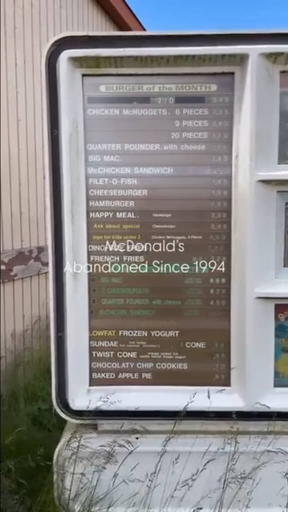 1994年に閉店したマクドナルド