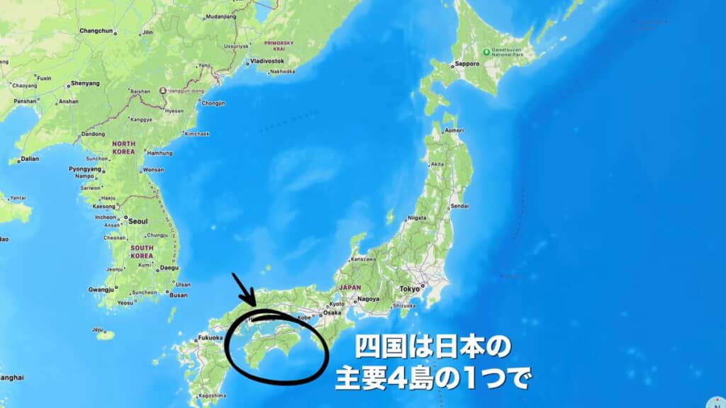 四国にある林道を走る