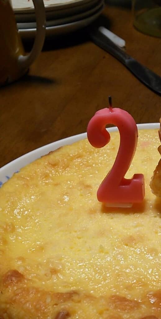 ケーキの上に立てられていたのは……