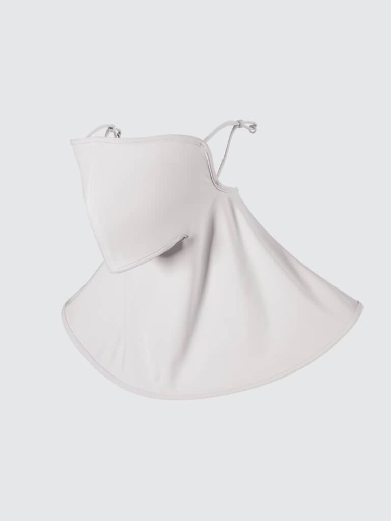 「UVカットフェイスカバー」のライトグレー（ユニクロ公式サイトより）