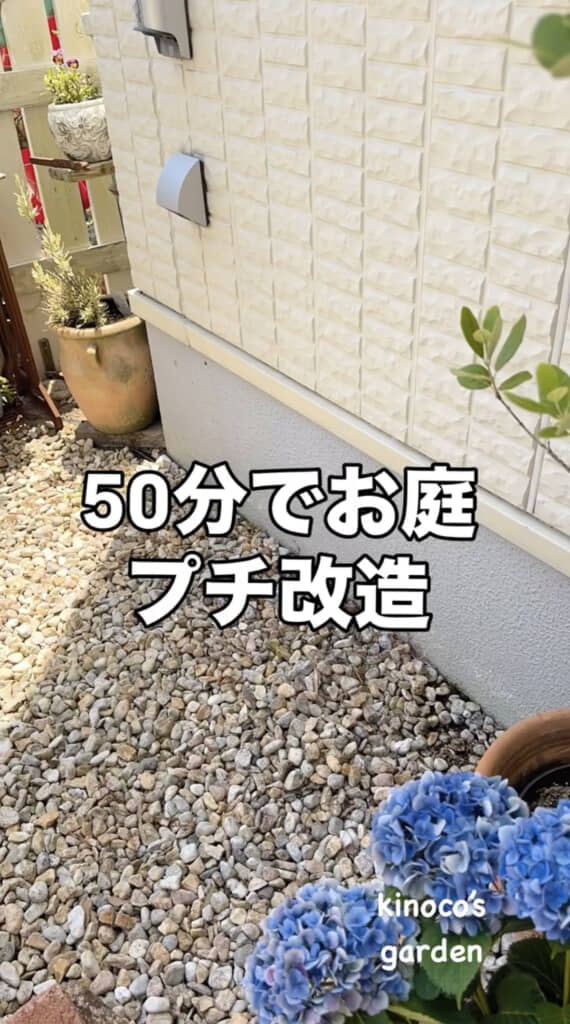 ゴチャついていた庭の一部を改造