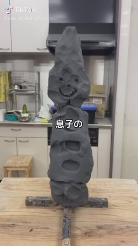 息子のハーフバースデー記念彫刻