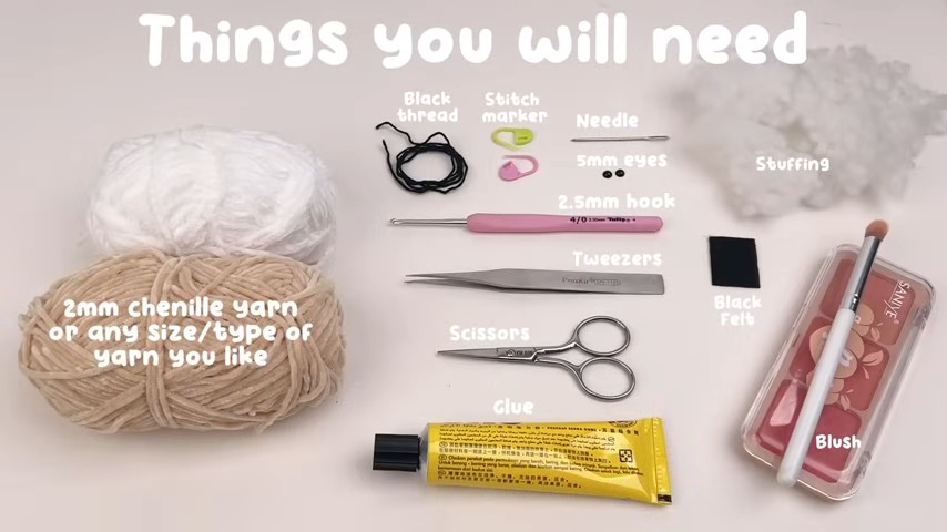 もちねこ作りに必要な材料