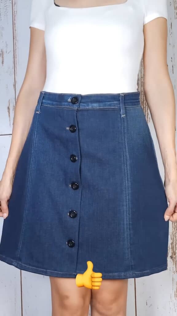 かわいいスカートが完成！（アフター）