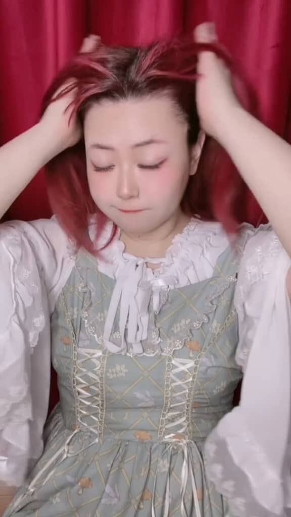 ウィッグを外した姿