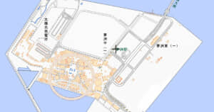 夢洲（ゆめしま）の地図