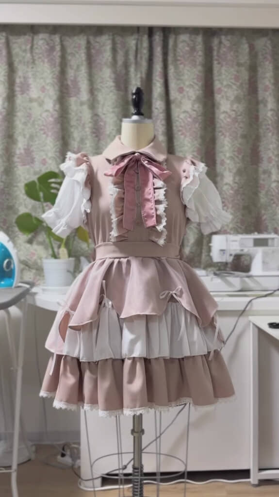 かわいいピンクのワンピース！