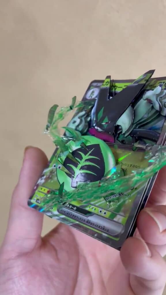 2時間かからずに作ったマスカーニャのポケモンカードのシャドーボックス