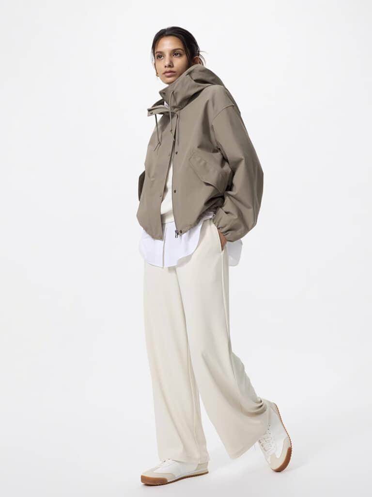 ドライ機能付きで快適なクレープジャージー素材