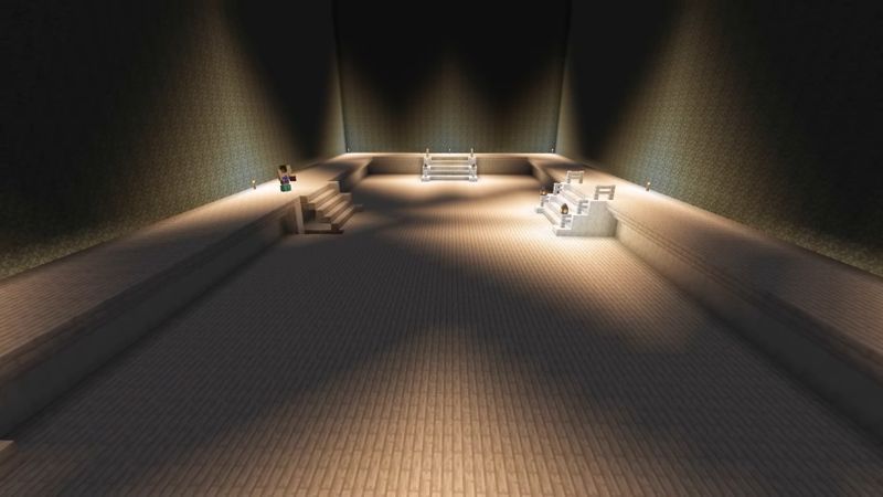 ペールオークのブロックで階段を作る様子