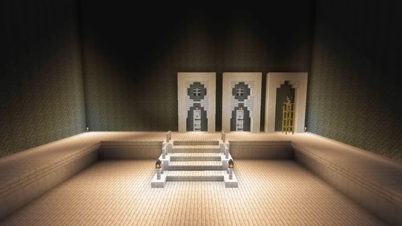 壁面の飾りを作る様子