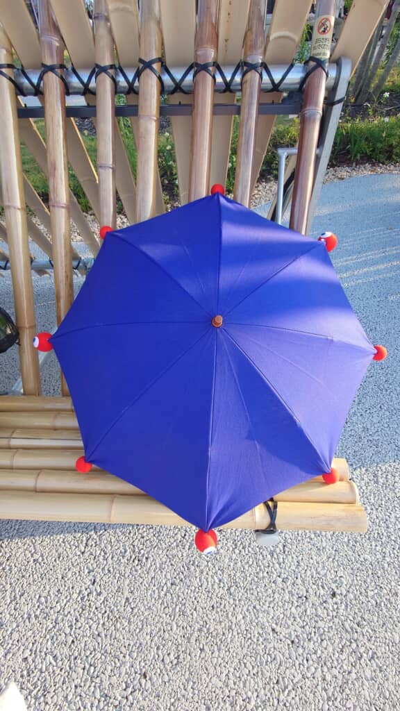 日傘を開いた様子