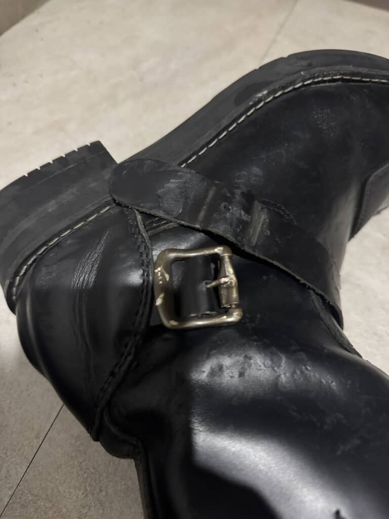 事故当時菅原さんが履いていたライディングブーツ