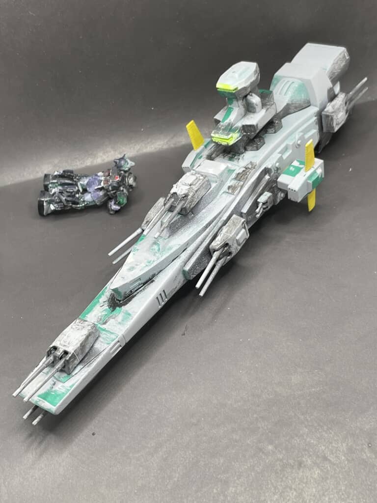 塗装前のマゼランのプラモデル