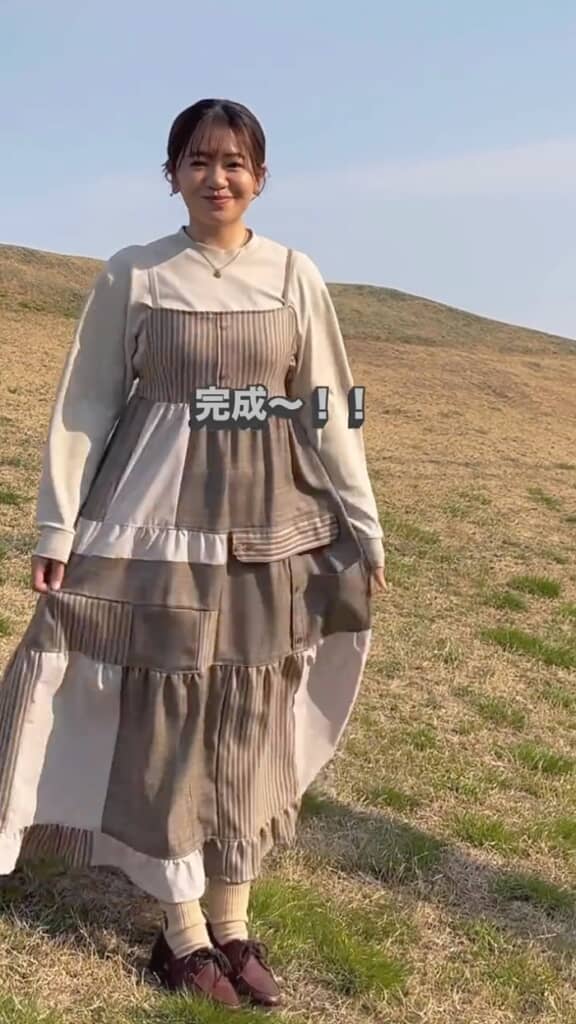 使い勝手が良さそうなキャミワンピですね！