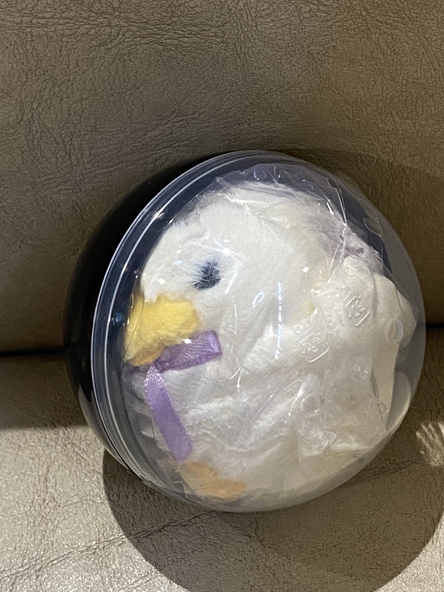 カプセルに詰め込まれ、ぷんすか怒った“アヒルのぬいぐるみ”→開けたら……「えー！」　まさかの大変身が585万表示（1/2） | ホビー ねとらぼ