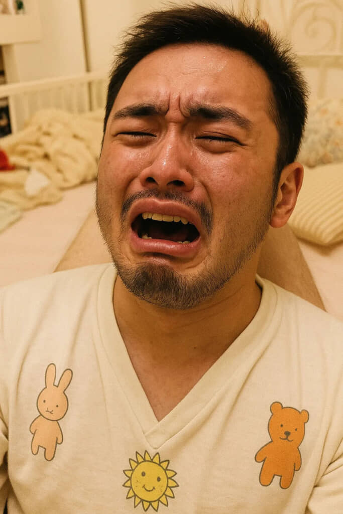 同じ「大泣き」でも、大の大人がやると深刻そうで困る