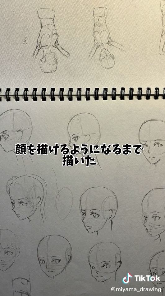 デッサン本を参考に顔をひたすら描いた