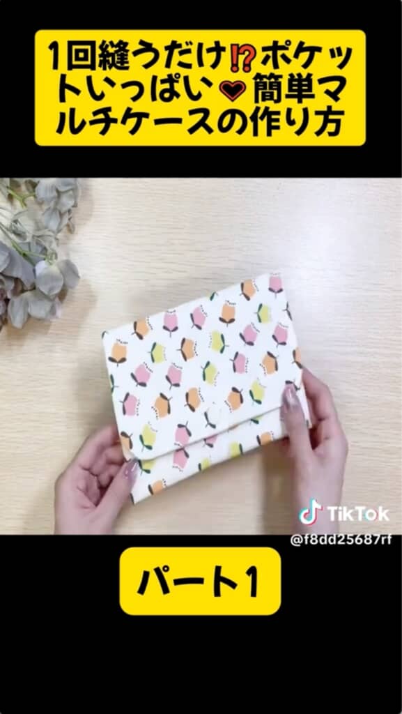 スナップボタンで留めるタイプのケースです