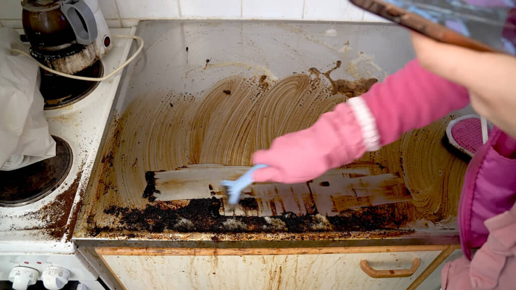 キッチン付近を徹底清掃