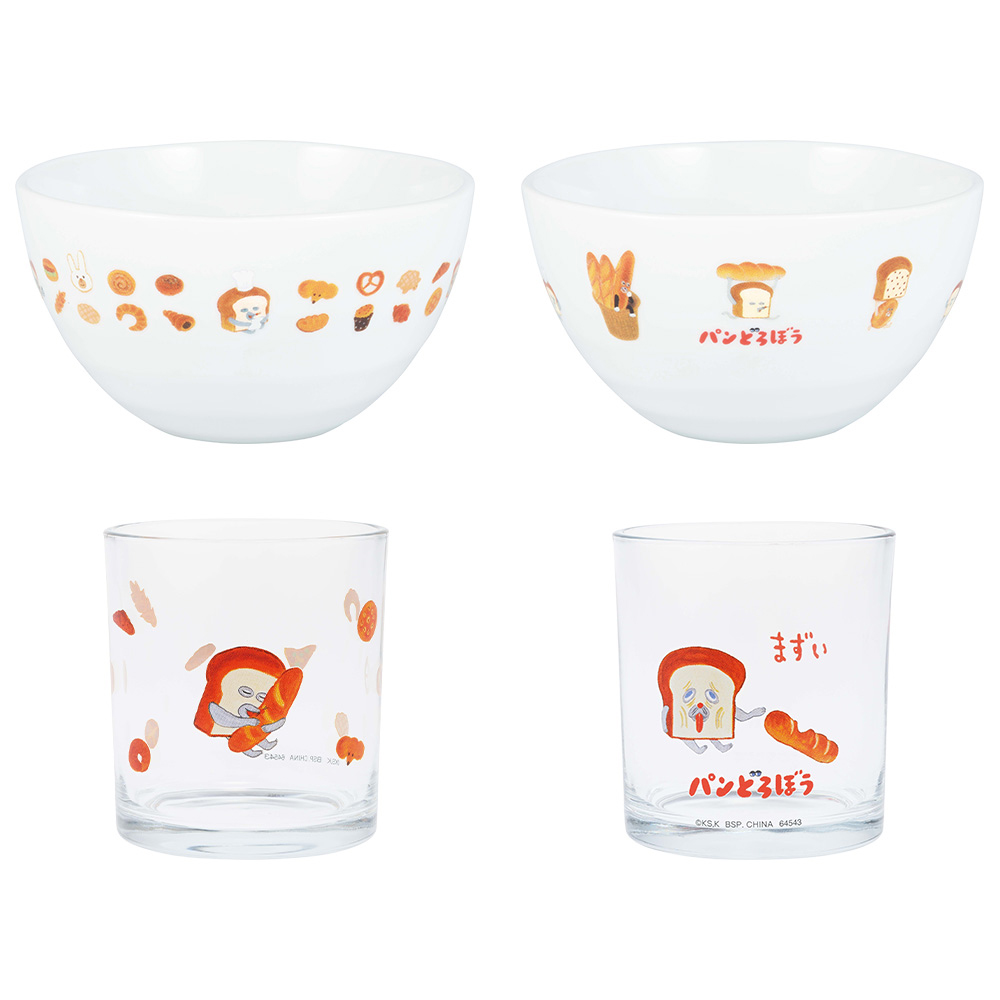 パンどろぼう　一番くじ A賞　D賞　ぬいぐるみ　スープボウル　グラスアソート 送料込 新品☆一番くじ パンどろぼう D賞 スープボウル・グラス