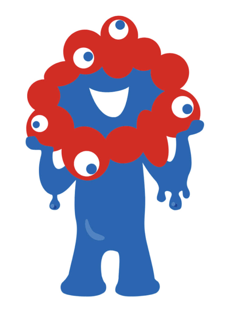 万博の公式キャラクター・ミャクミャク