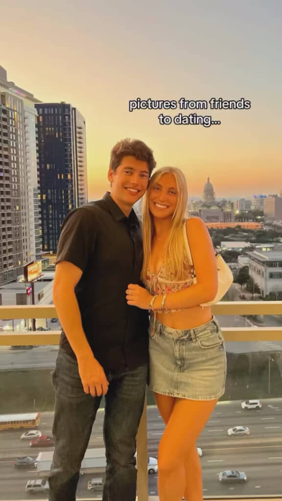 寄り添う2人（画像はCora Shircel／@corashircelさんのTikTokから）