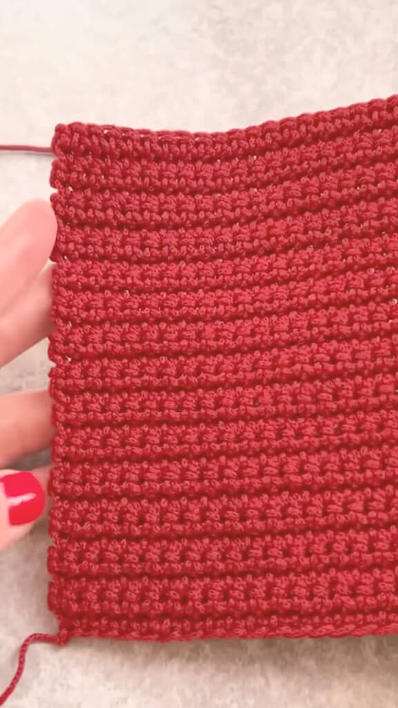 細編みの四角底