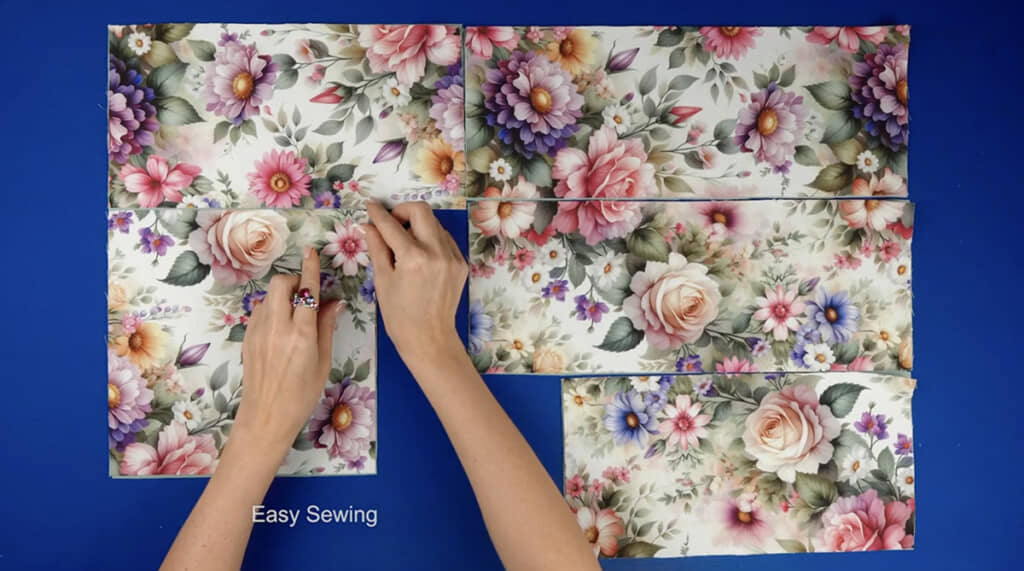 5枚×2種類の生地で計10枚カット