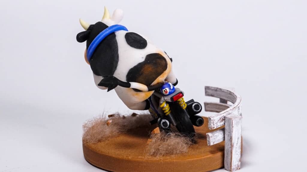 細部まで作り込まれているウシ