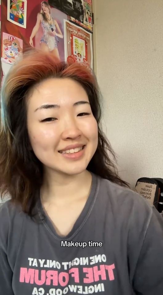 メイク前のnanamiさん