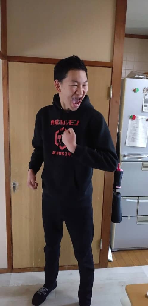 現在（中学3年生）の息子さん。なんと身長185センチ！