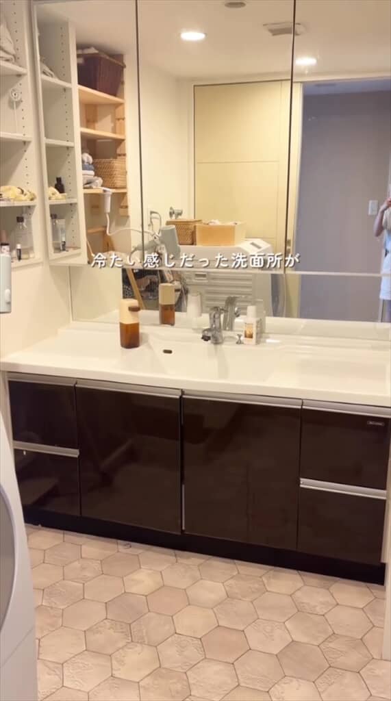 3児のママが洗面台を北欧レトロ風に格安DIY