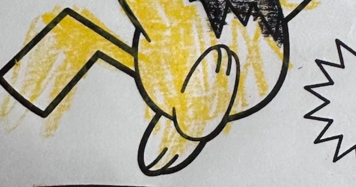 4歳娘が何も見ず、ポケモン塗り絵をやったら……　母困惑の仕上がりに「笑ったwww」「まるで別人！」 | カルチャー・アート ねとらぼ