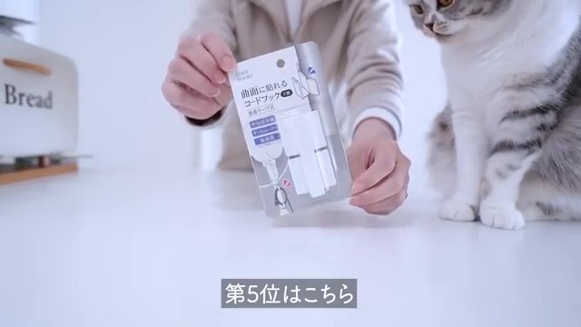 セリア「曲面に貼れるコードフック」