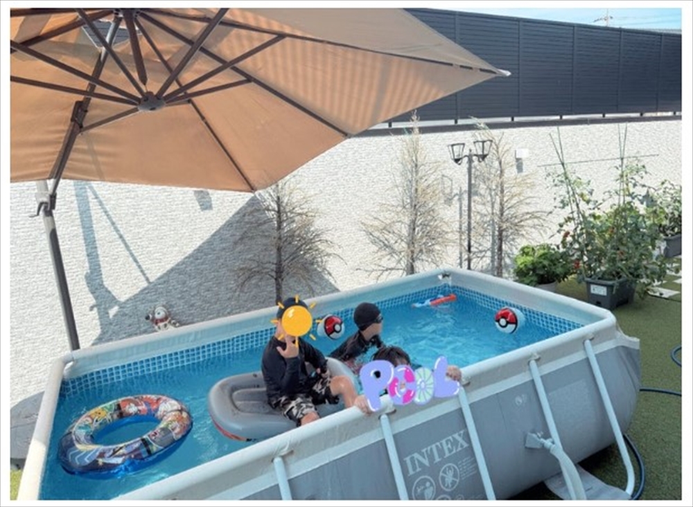 辻希美、杉浦太陽ファミリーの自宅庭にある巨大プール