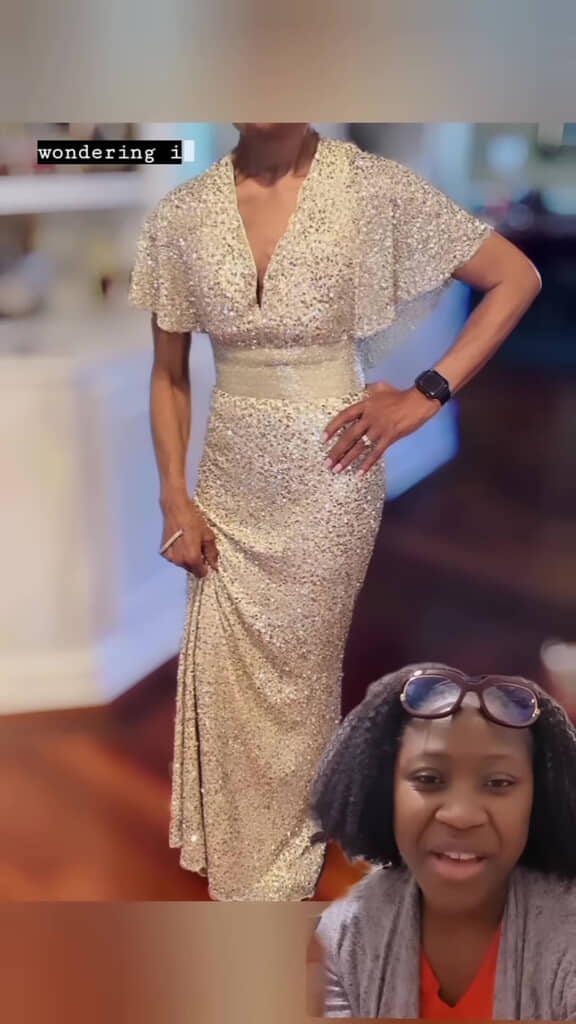 お直し前のドレス（ビフォー）