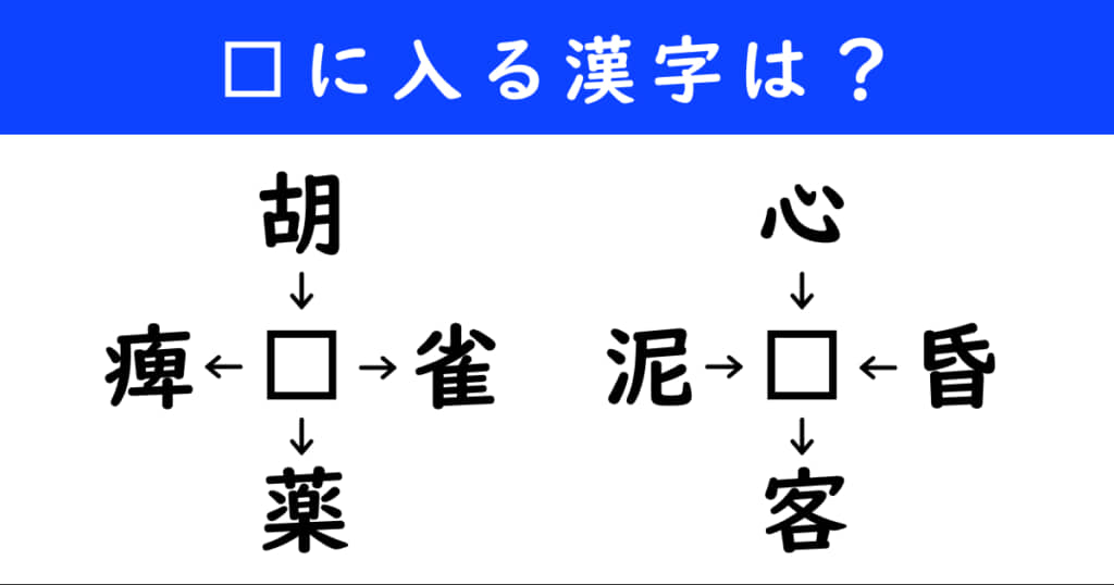 漢字パズル　和同開珎　二字熟語　穴埋め