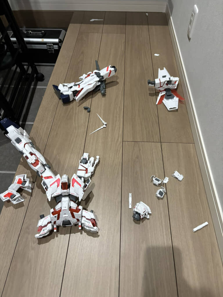 転落してしまったガンプラ