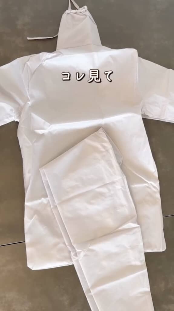 スリーコインズ「衣類乾燥袋上下セット」（動画提供：めぐち／meguchi_mamaさん）