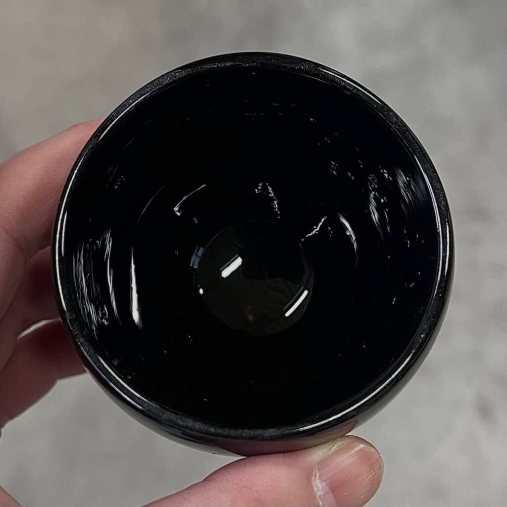 完成前のぐい呑み『仙涙（せんるい）』