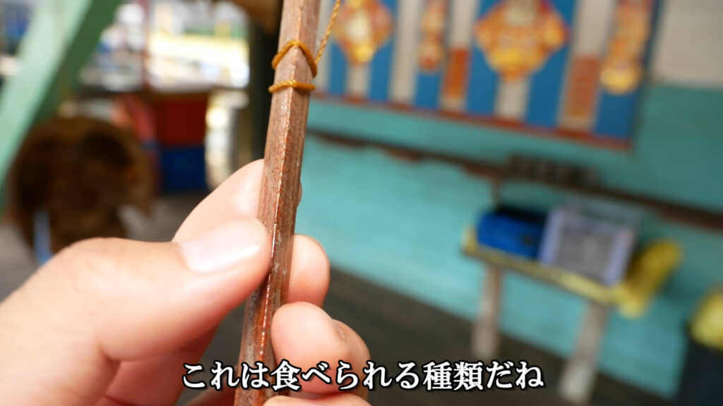 しっぽが角ばっているカブトガニは食べられるとのこと