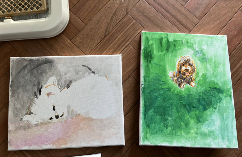 母が描いたステキな犬の絵
